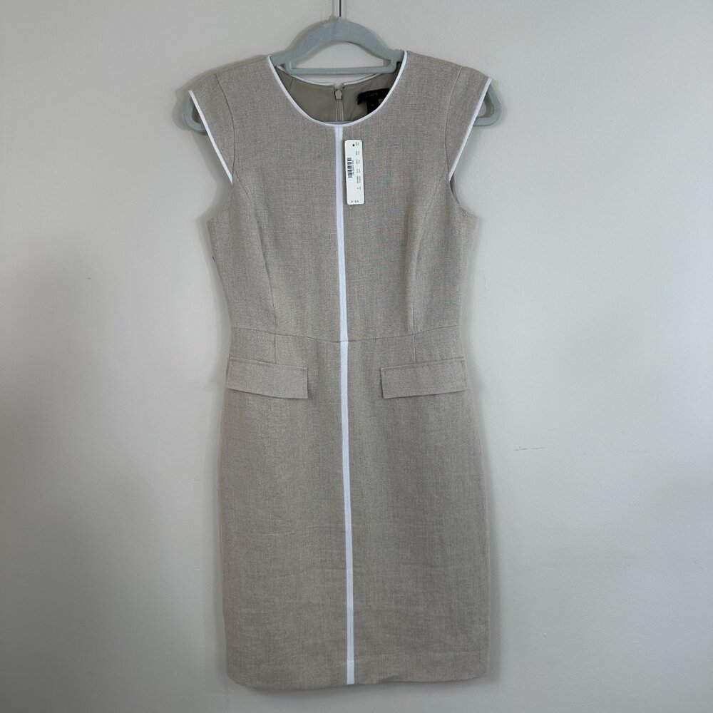 J. Crew Linen Career Dress Women's Size 4